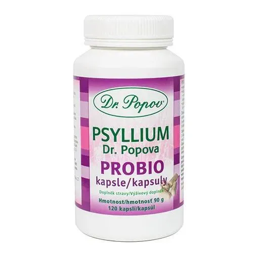 Psyllium Dr. Popova PROBIO kapsle, 120 ks