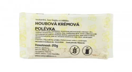 Natural Instantní houbová krémová polévka bez lepku a mléka 20 g