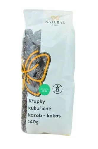 Křupky kukuřičné karobové s kokosem 140 g