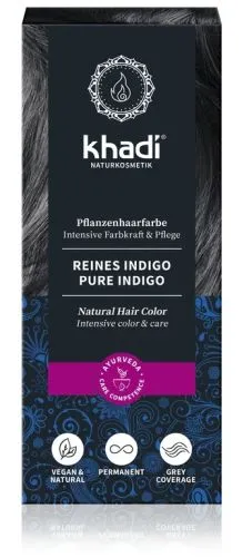 Khadi ČISTÉ INDIGO rostlinná barva na vlasy 100 g