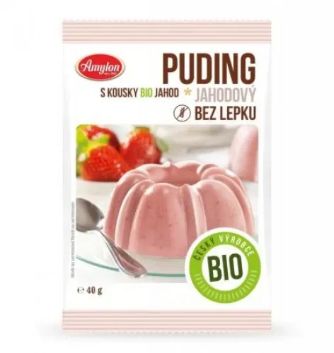 Puding jahodový bez lepku 40 g