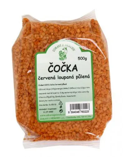 Čočka červená loupaná 500 g