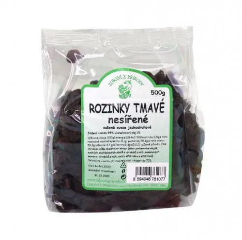 Rozinky tmavé nesířené 500 g