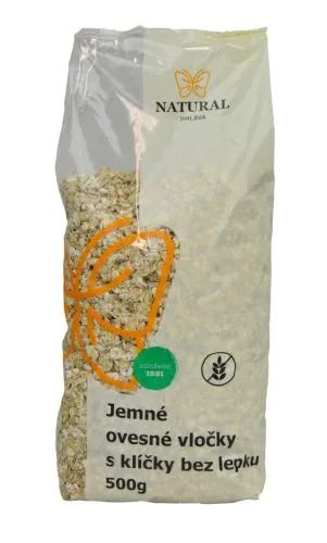 Vločky ovesné s klíčky jemné bez lepku, dovoz Anglie 500g