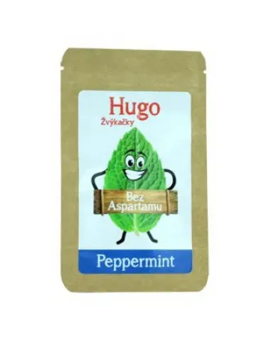 Žvýkačky Peppermint bez aspartamu - Hugo 42 g
