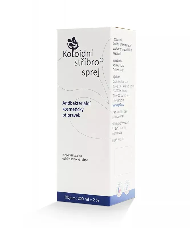 Koloidní stříbro sprej 200 ml 30 ppm