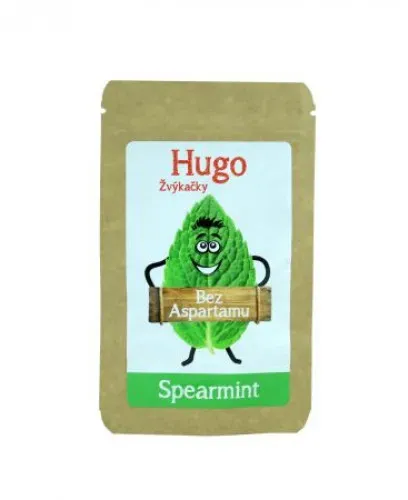 Žvýkačky Spearmint bez aspartamu - Hugo 42 g