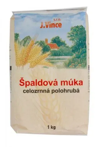 Mouka špaldová celozrnná polohrubá 1 kg Vince