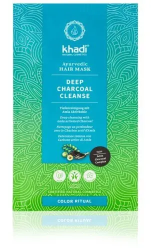 Khadi Hloubkové čištění aktivním uhlím VLASOVÁ MASKA 50 g