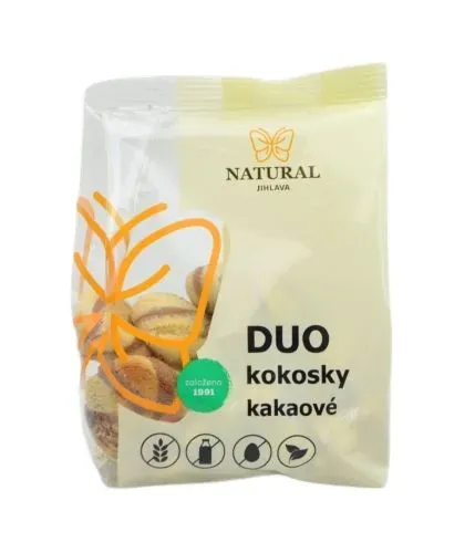 Sušenky DUO kokosky kakaové bez lepku, vajec a mléka 150 g