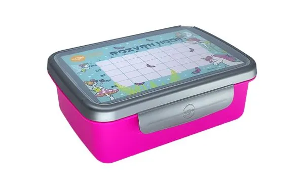 Zdravá sváča komplet box FLUO fialová/nerez - AKCE