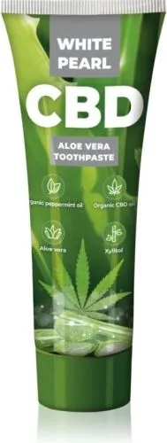White Pearl Zubní pasta CBD Aloe Vera Whitening 75 ml