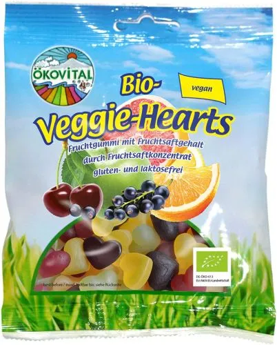 Bonbony ovocné Želé SRDÍČKA vegan 80 g