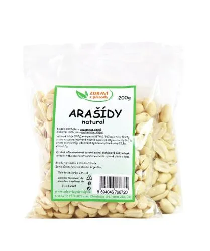 Arašídy natural 200 g